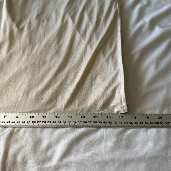 SWS Contour Strapless Tube Dress Beige/Cream Large Ruched Sides Graduation Prom - Picture 14 of 16